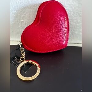 Victoria's Secret Red Heart Coin Purse Keychain